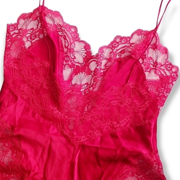 ADAGIO by Patricia Fieldwalker Vintage 80s Silk Lace Linegrie Teddy Bodysuit M - Picture 12 of 16